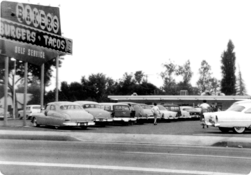 A picture of bakers drive thru in 1950