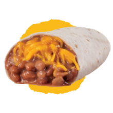 Bean burrito with cheese